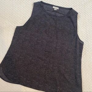 ANN Taylor loft black and white sheer tank top
